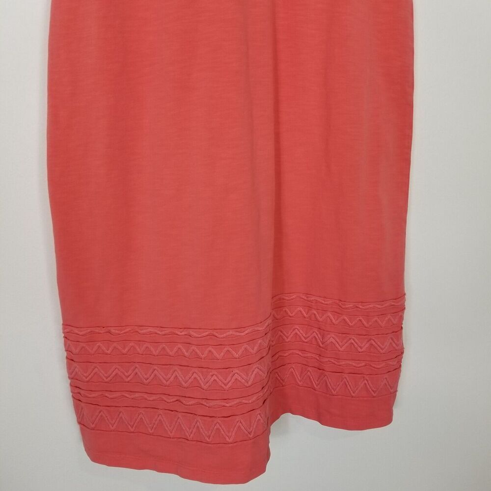 Boden Women Embroidered Trim Short Sleeve Dress Sz 6 L V Neck Stretchy Pink - Picture 6 of 8